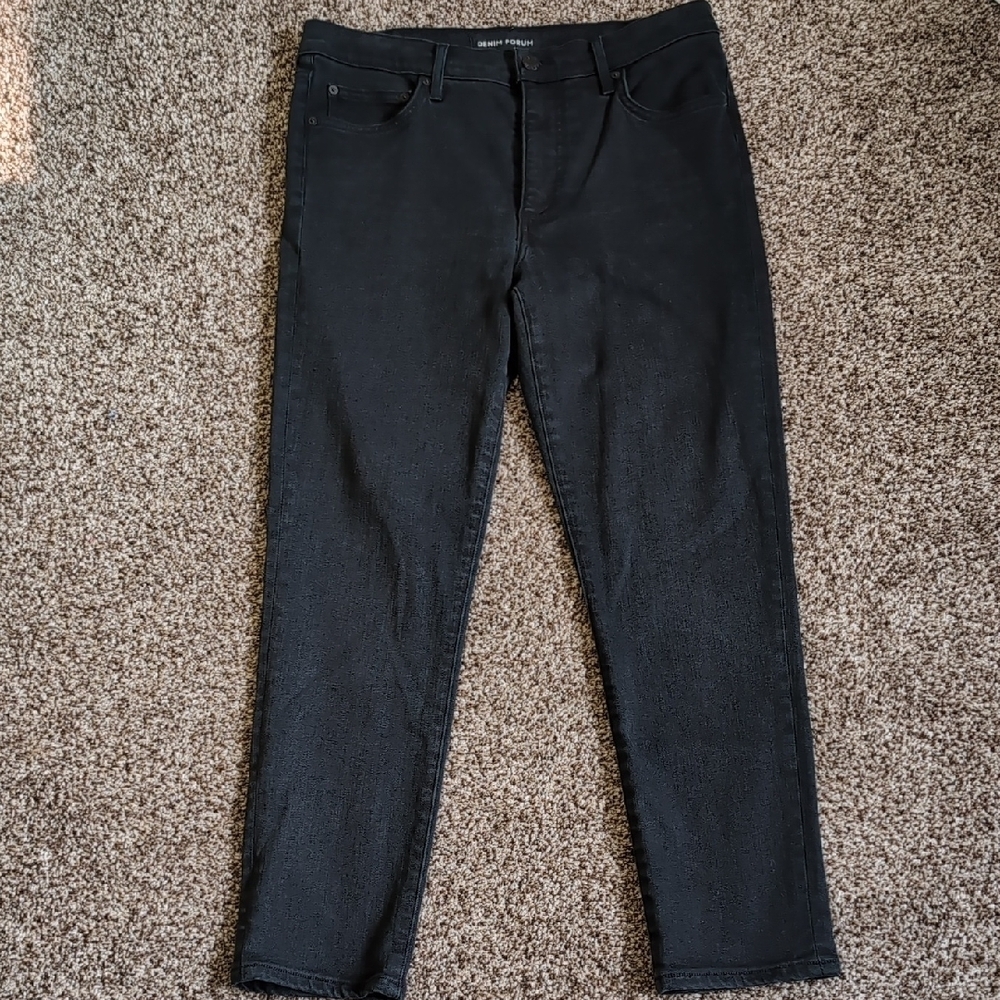 Denim Forum Nico Mid Rise Skinny Cropped Size 31